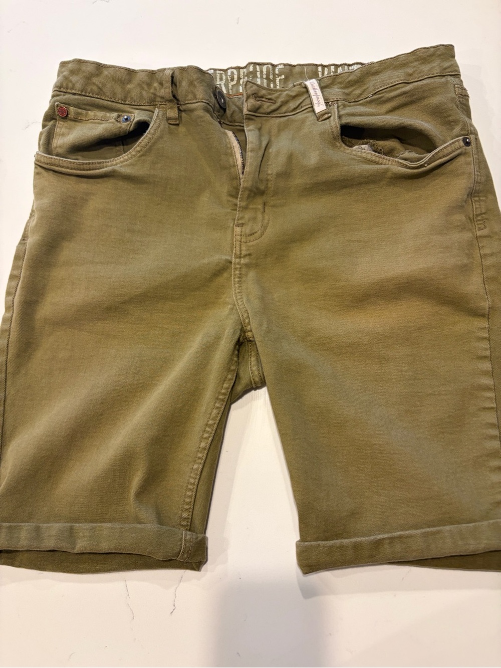 Men's Khaki Jean Shorts - Casual Five-Pocket